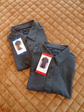JACHS NEW YORK NWT Men’s Grey Polo Shirt Stretch Modal Blend CHOICE: Med or Larg